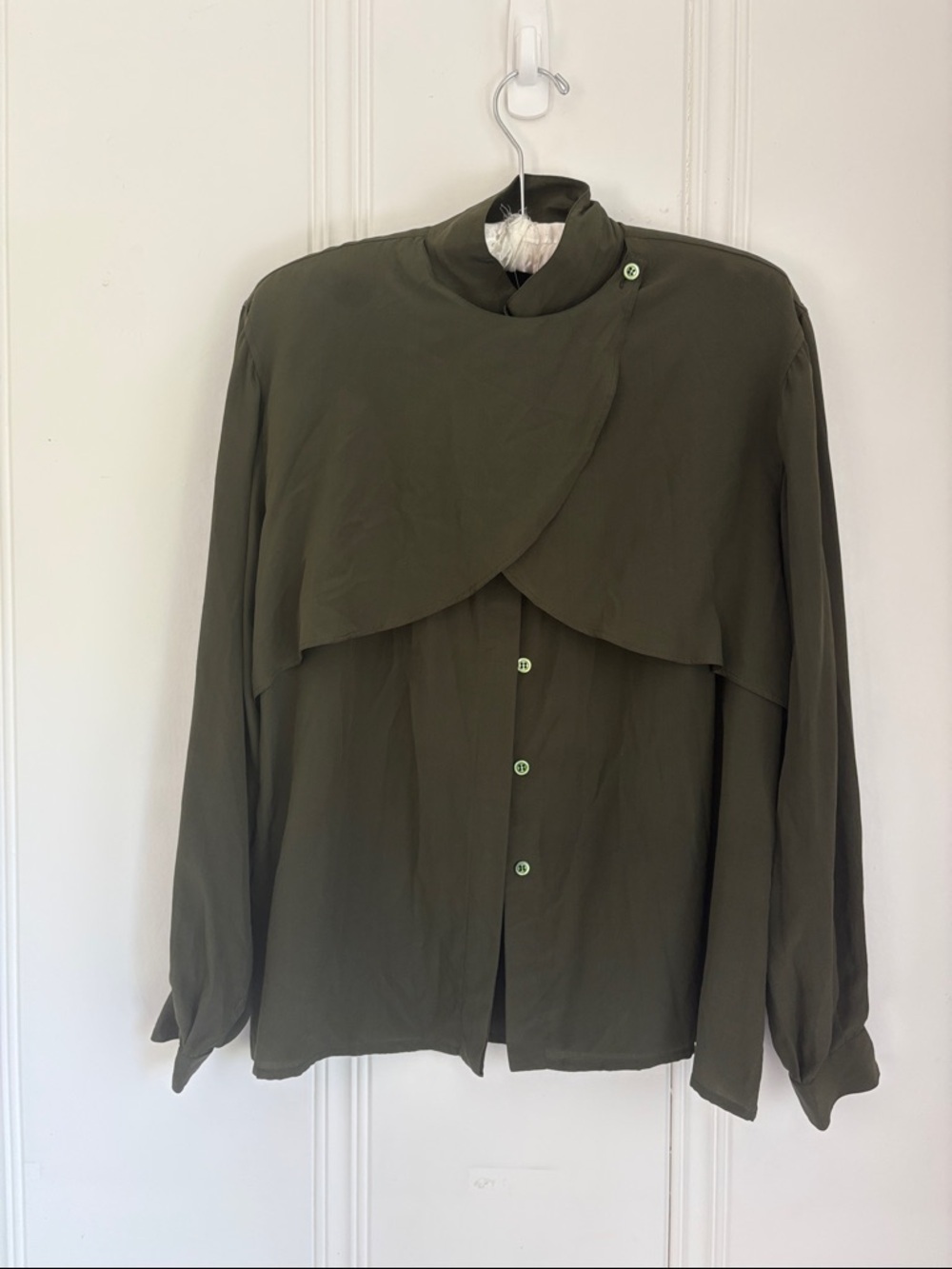 Vintage 100% Silk Pancaldi & B Made in Italy Blouse Mallard Duck - Picture 3 of 11